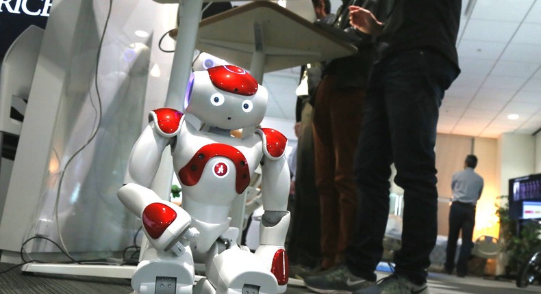 A prototype robot that could assist senior citizens by detecting vital signs.