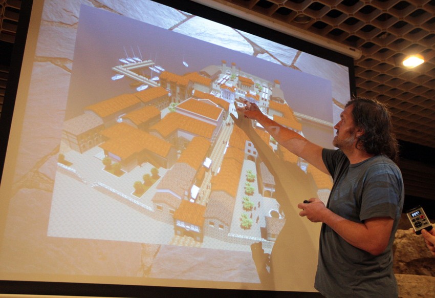 Emir Kusturica sa planom Andrićgrada