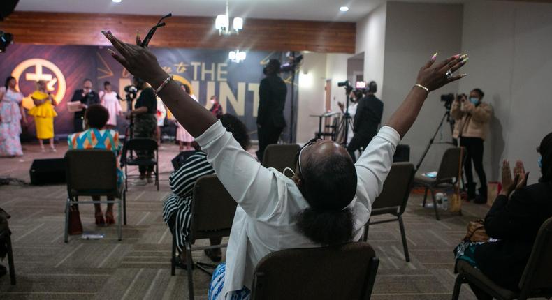 Black people in church [LA Times]
