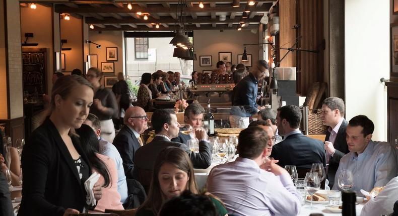 Tipping is off the table. Maialino, an Italian restaurant in New York City, is pictured.
