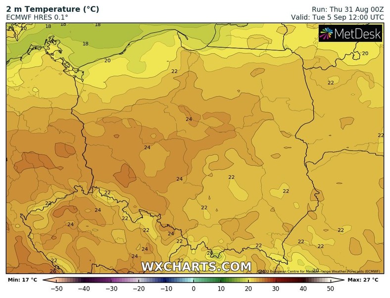 Początek przyszłego tygodnia przyniesie jeszcze większe ocieplenie. Miejscami będzie ponad 25 st. C