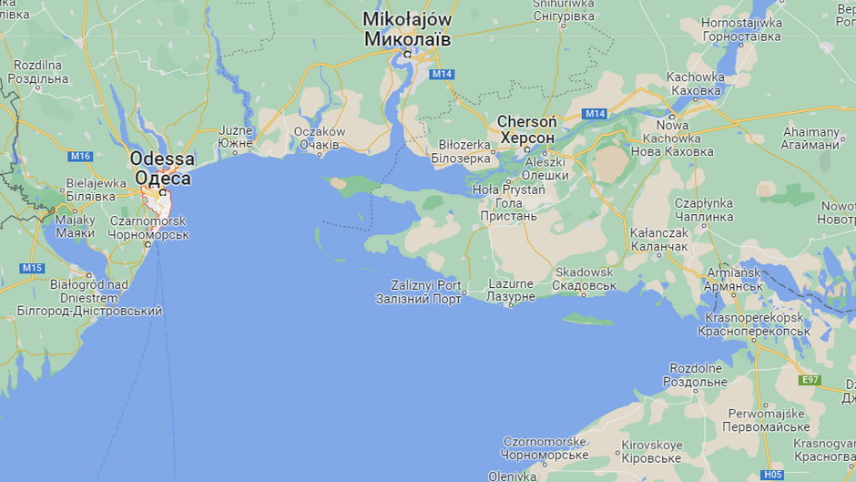 Rosyjski okręt wojenny został zniszczony w pobliżu Odessy, gdzie znajduje się ukraiński port