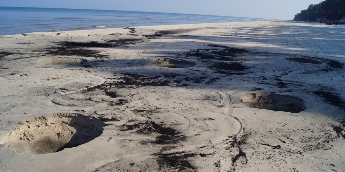 Złodzieje bursztynu niszczą plażę