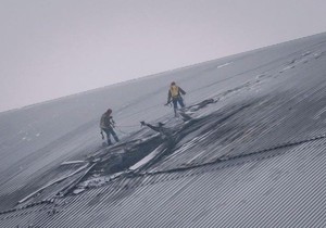 Dron je pogodio zaštitni omotač oko černobiljskog reaktora u februaru 2025. | Foto: Getty Images