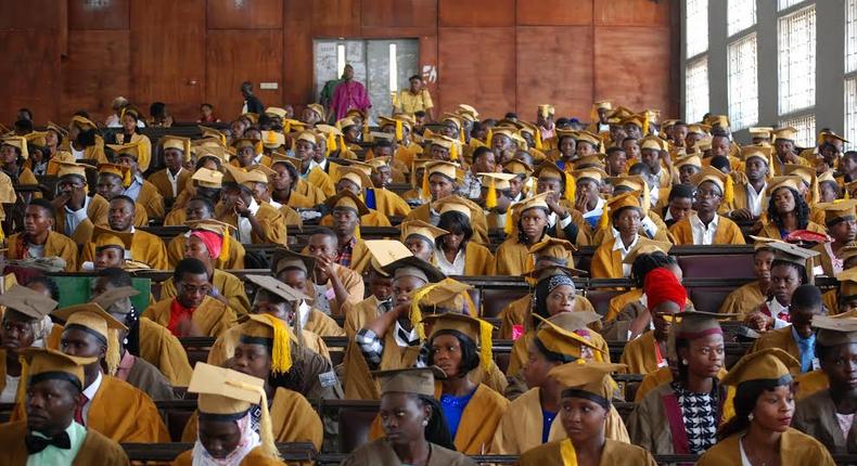 LAUTECH fresh students during matriculation ceremony (Pulse)