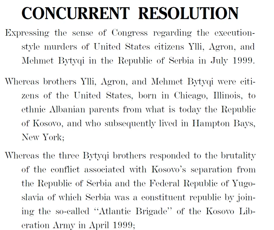 Braća Bitići, Rezolucija