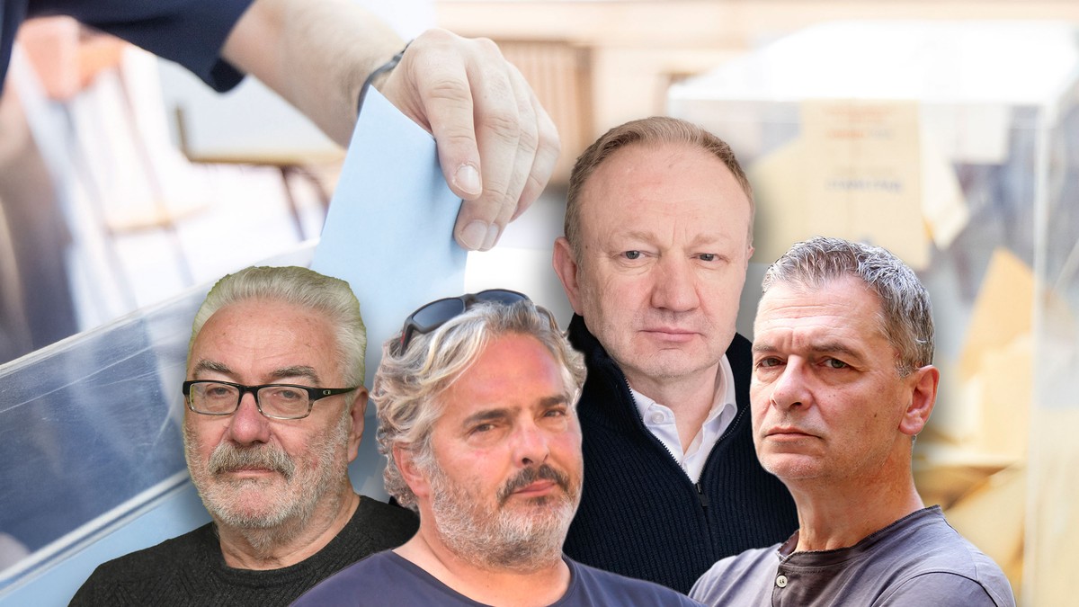 Branimir Nestorović, Vladimir Gajić, Dragan Đilas, Aleksandar Jovanovič Ćuta
