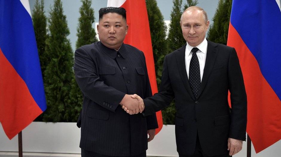 Kim Dzong Un i Władimir Putin w trakcie spotkania w 2019 r. 