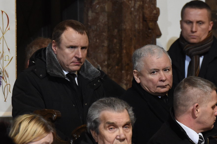 Jacek Kurski i Jarosław Kaczyński w 2017 r.