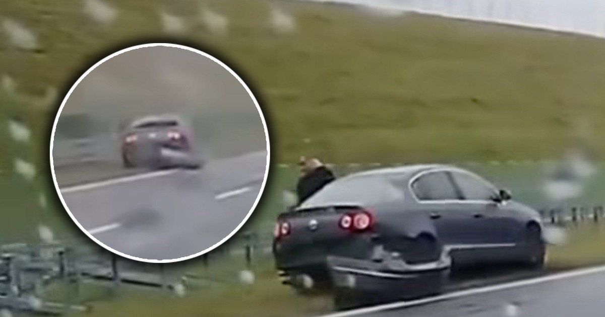 Kierowca nagle wpadł w poślizg. Komentujący zwrócili uwagę na wiele rzeczy. "Znieczulica"