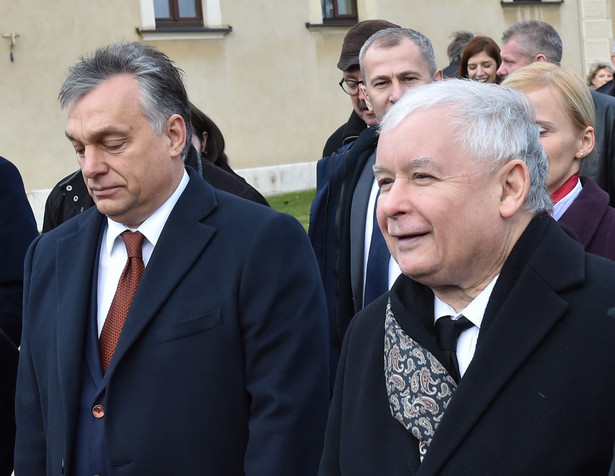 Premier Węgier Viktor Orban i prezes PiS Jarosław Kaczyński