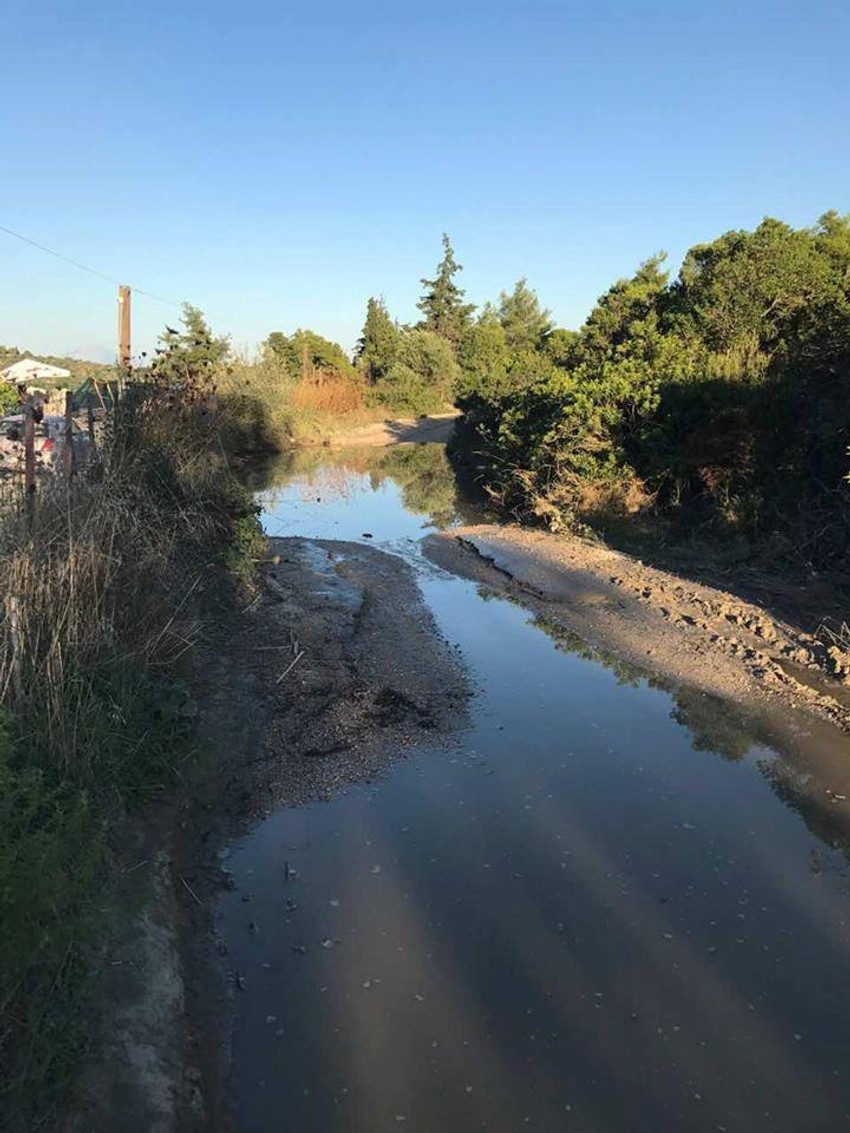 Prolaz do divljeg dela preko bare i vode do kolena