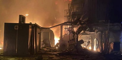 Eksplozja w fabryce w Oświęcimiu. Twa gaszenie pożaru