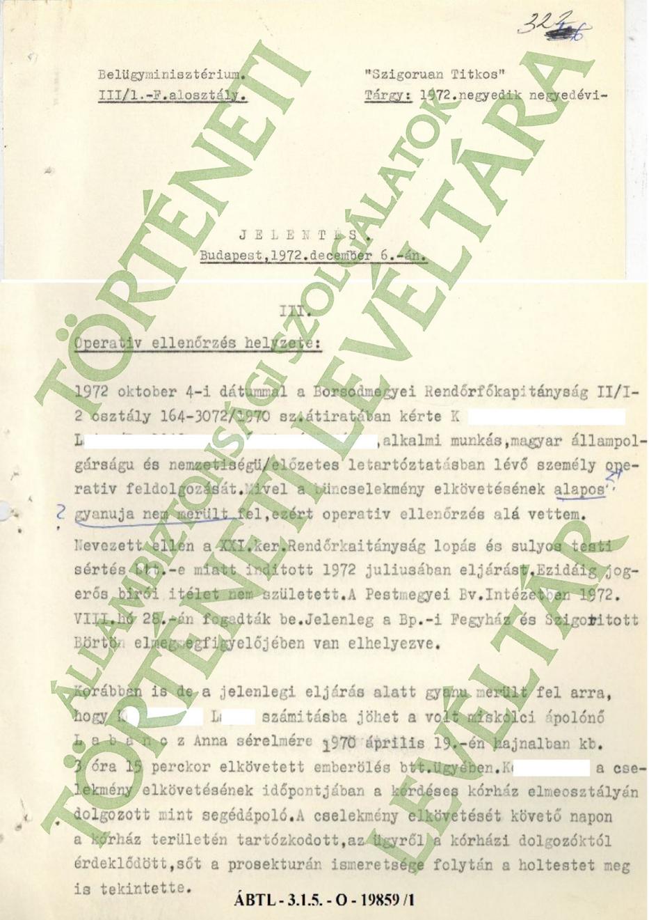 A soha nem látott iratokban, amelyeket most napvilágra hoztak a titkosszolgálati megfigyelés anyaga áll Fotó: Facebook