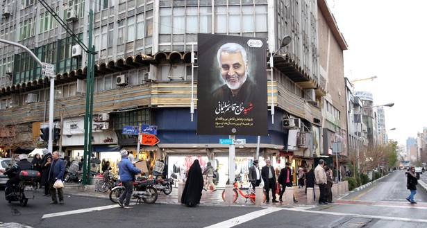 Iran, plakat po śmierci generała Sulejmaniego