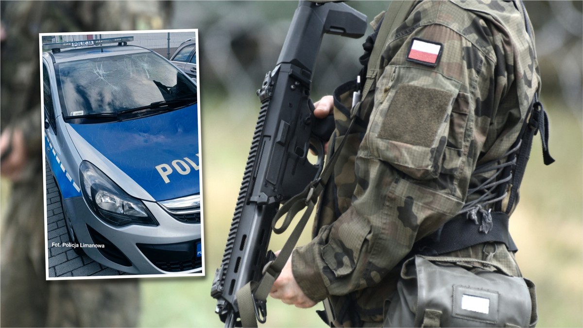 Zatrzymali pijanego żołnierza z elitarnej jednostki. O 4 nad ranem tak szalał przed komendą policji