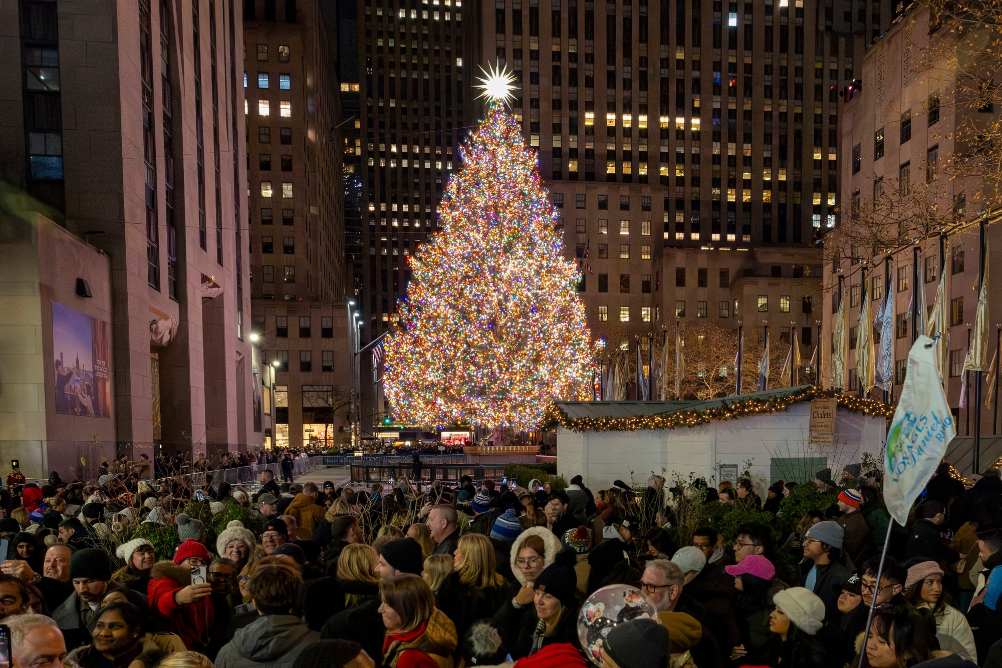 Vianočný stromček v Rockefeller Center. 