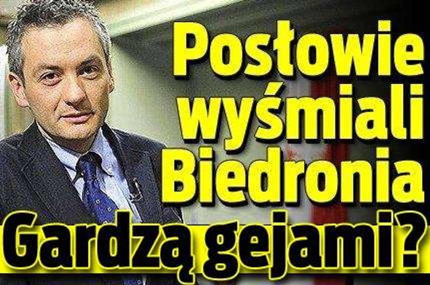 Posłowie wyśmiali Biedronia. Są homofobami?