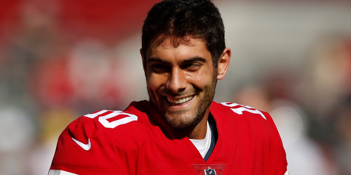 Jimmy Garoppolo to make his first start with the San Francisco 49ers on Sunday after successful mid-game debut last weekend