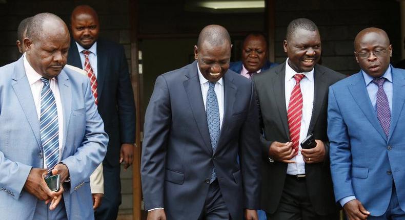 File image of DP William Ruto with a section of Western leaders