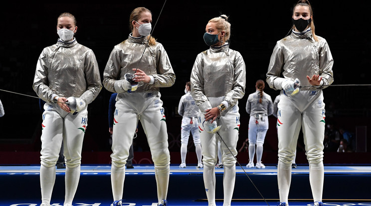 Nyolcadik lett a női kardcsapat az olimpián. / Fotó: MTI/Illyés Tibor