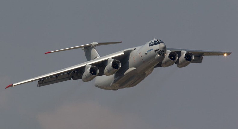 Five Russian Il-76MD-90A military transportation aircraft have been grounded by the issue, per reports. aviation-images.com/Universal Images Group via Getty Images