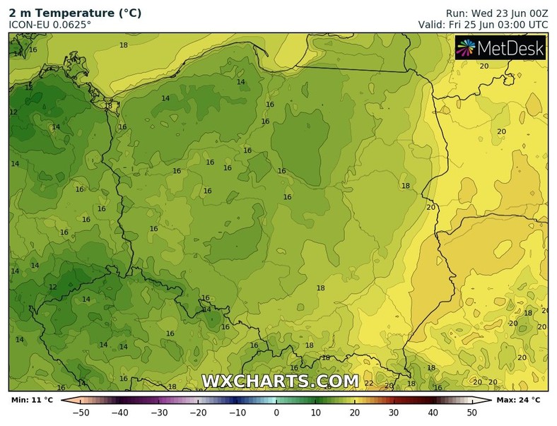 Na południowym wschodzie jutro w nocy temperatura nie spadnie poniżej 20 st. C