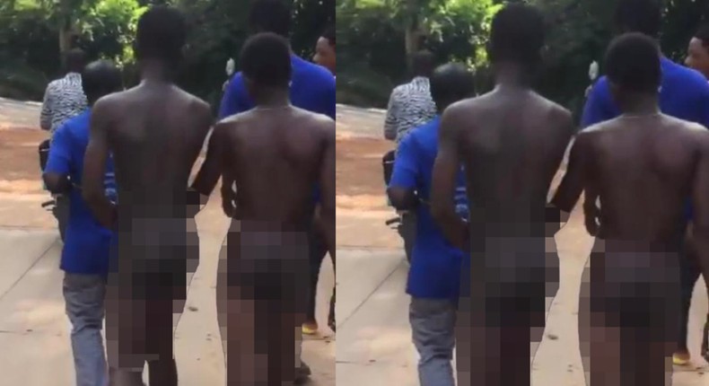 Mob strips 2 boys naked, parade & beats them through Akuapem Adawso town over GHC100