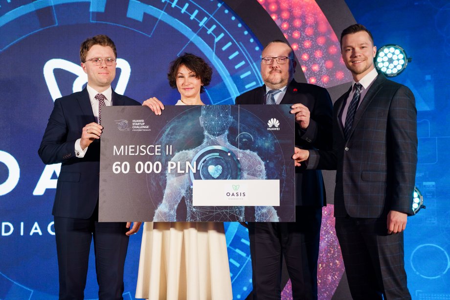 Firma Oasis Diagnostics zajęła II miejsce w konkursie Huawei Startup Challenge.