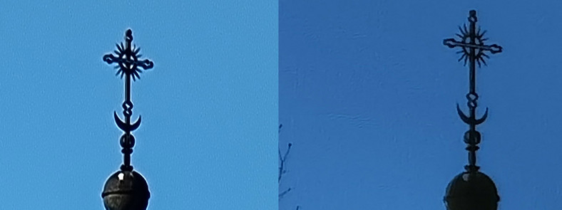 Galaxy S21 Ultra zdjęcie po lewej, P40 Pro+ zdjęcie po prawej (kliknij, aby powiększyć)