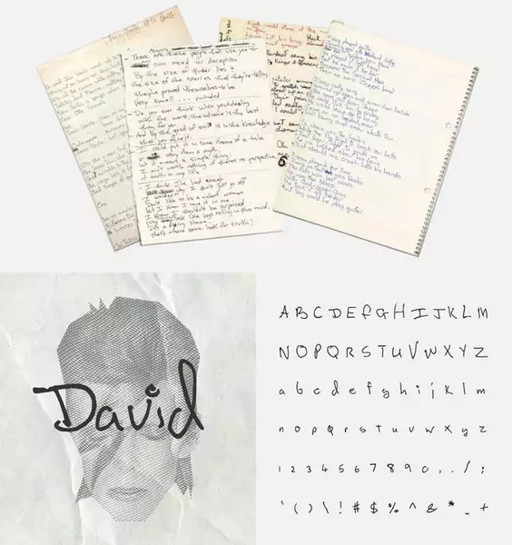 Oryginalne pismo i czcionka Davida Bowiego