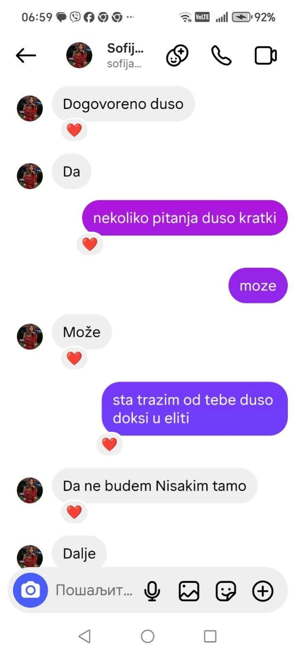 Poruke Daneta i Sofije