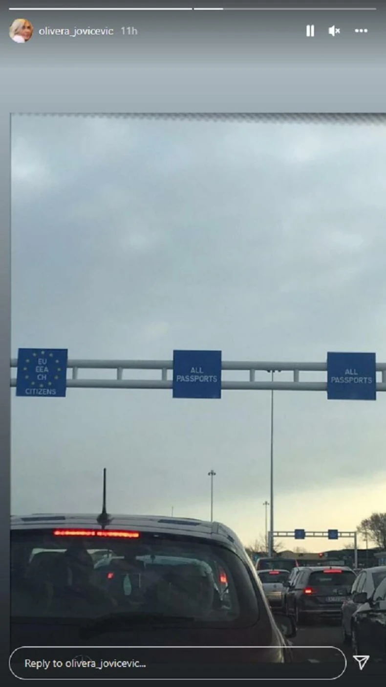 Olivera Jovićević, objava na Instagramu