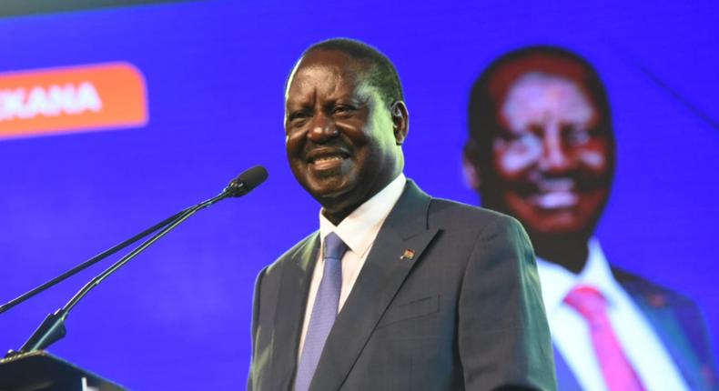Azimio la Umoja One Kenya Alliance presidential candidate Raila Odinga launched his manifesto in a ceremony held at Nyayo Stadium.