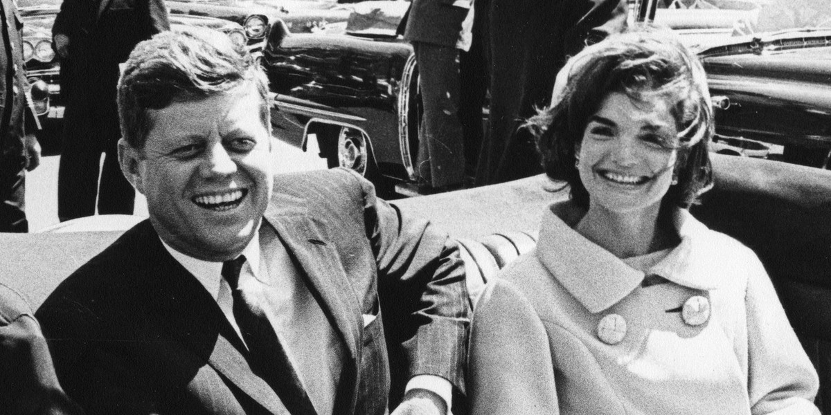 John Kennedy i jego żona Jacqueline Kennedy