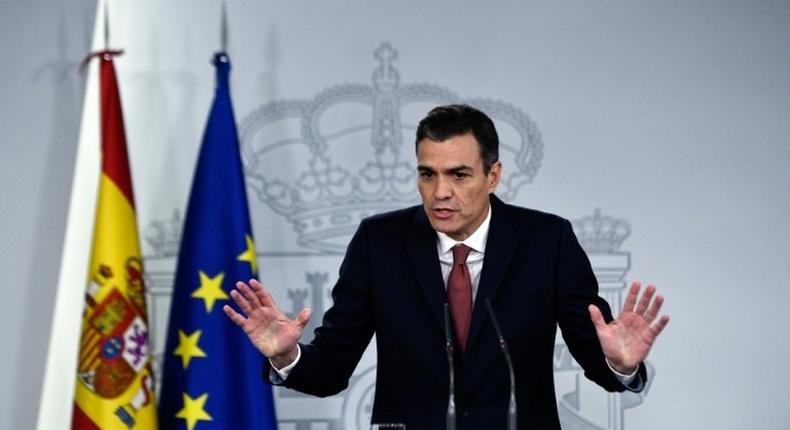 Spanish Prime Minister Pedro Sanchez was the target of online death threats