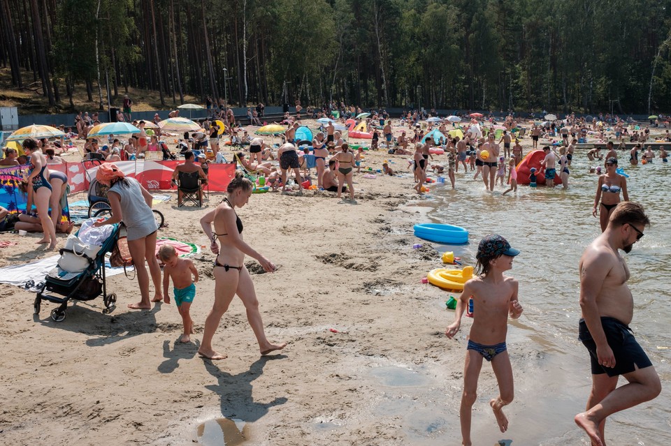 Upał nad jeziorem Mierzyńskim