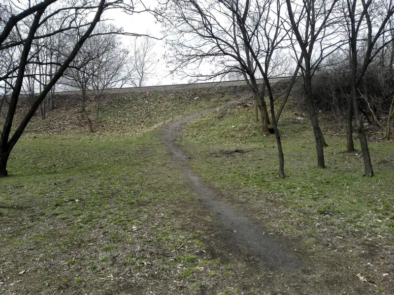 Od przystanku odchodzi ścieżka, którą dojdziemy do cmentarza