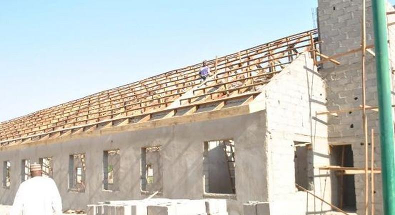 One of the churches being rebuilt in Borno