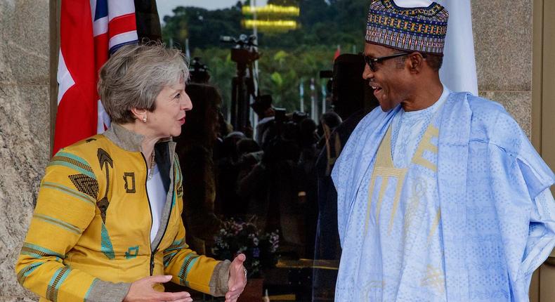UK Prime Minister Theresa May visits President Buhari in Abuja in August, 2018 (Presidency) 
