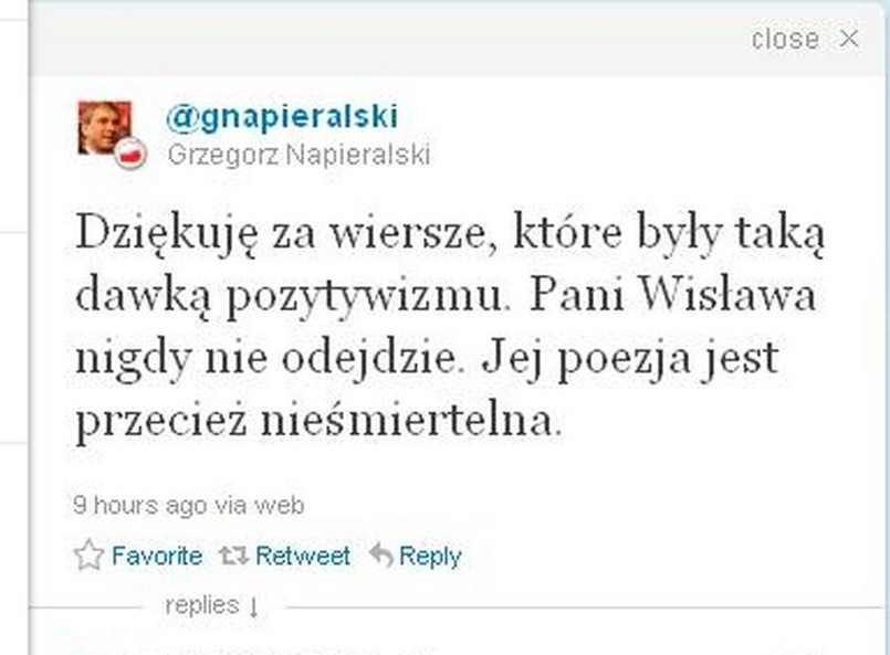 Grzegorz Napieralski na Twitterze