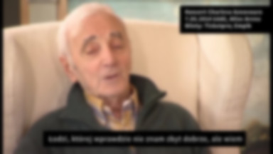 Charles Aznavour: jestem zachwycony, że mogę wrócić do Polski