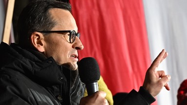 Incydent na proteście PiS. Mateusz Morawiecki przerwał wystąpienie