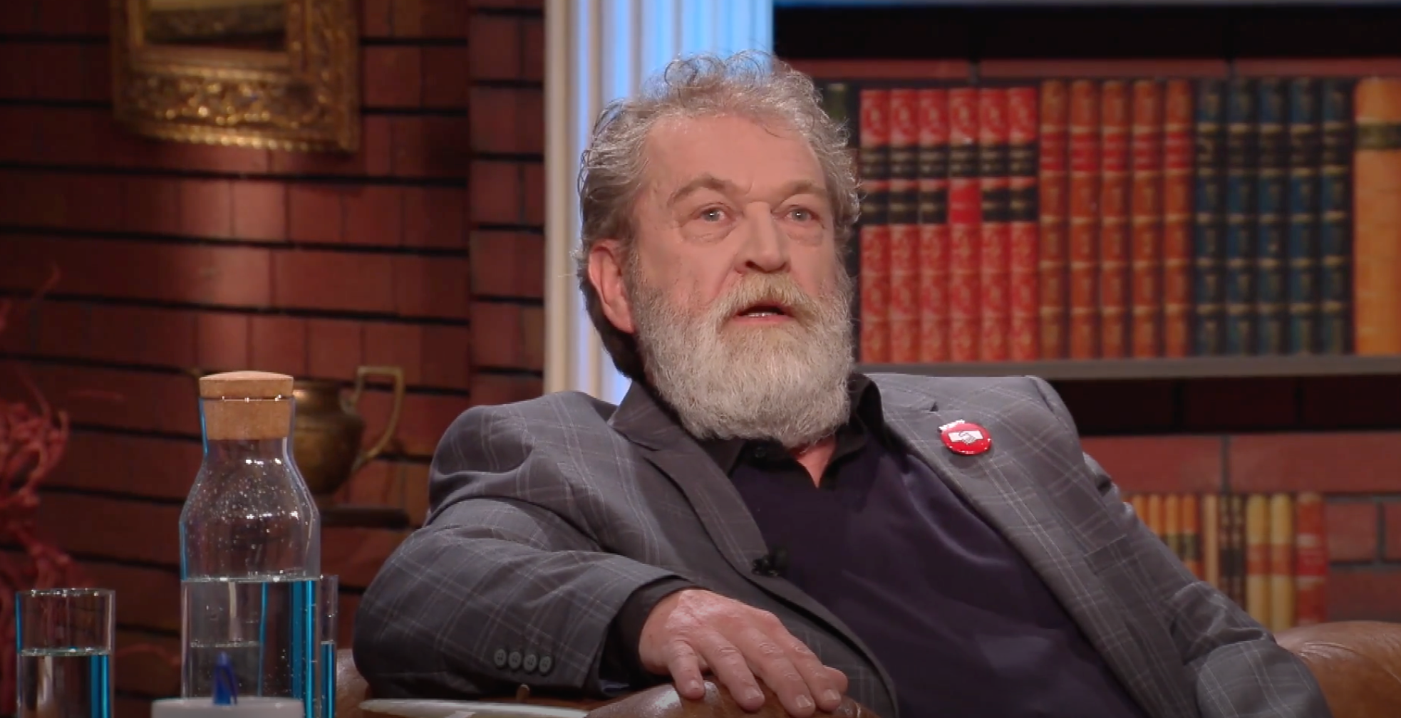 Peter Marcin a Michal Ďuriš v talkšou Neskoro večer.