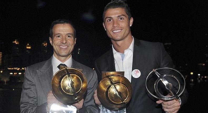 Mendes (left) is one of the world's most successful agents and Cristaino Ronaldo