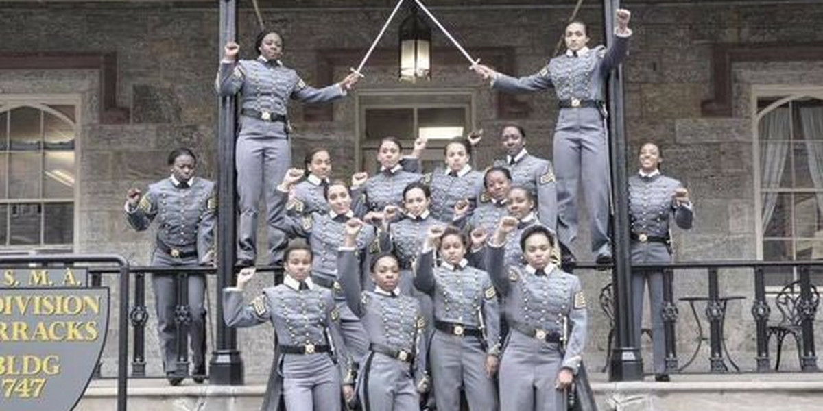 West Point cleared the 16 female cadets who posed with raised fists
