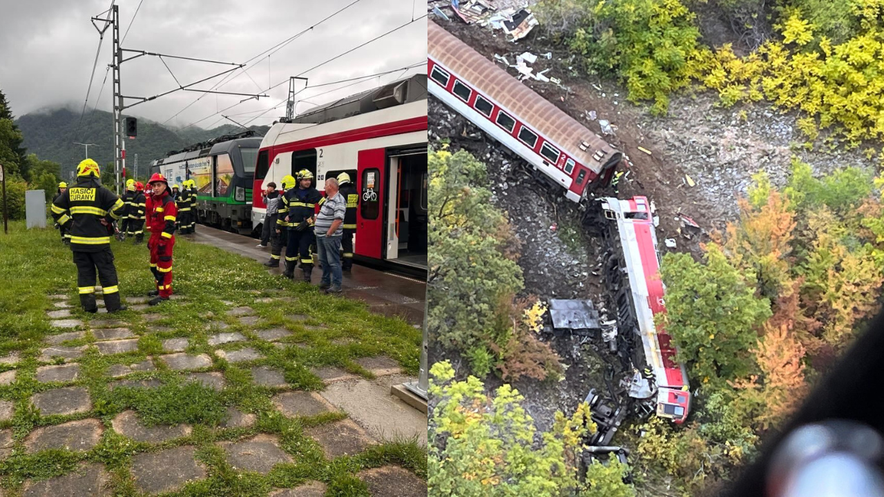 Zrážka súprav v Krpeľanoch a zrážka rýchlikov pri obci Jablonov nad Turňou 13. okt. 2025