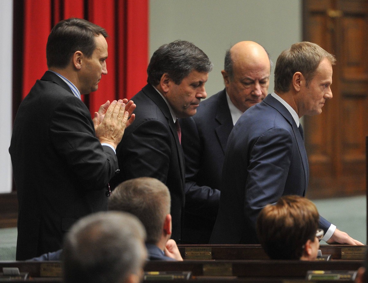 Donald Tusk i jego ministrowie