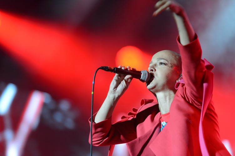 Monika Brodka na koncercie Męskie Granie. Poznań, 9 lipca 2017.