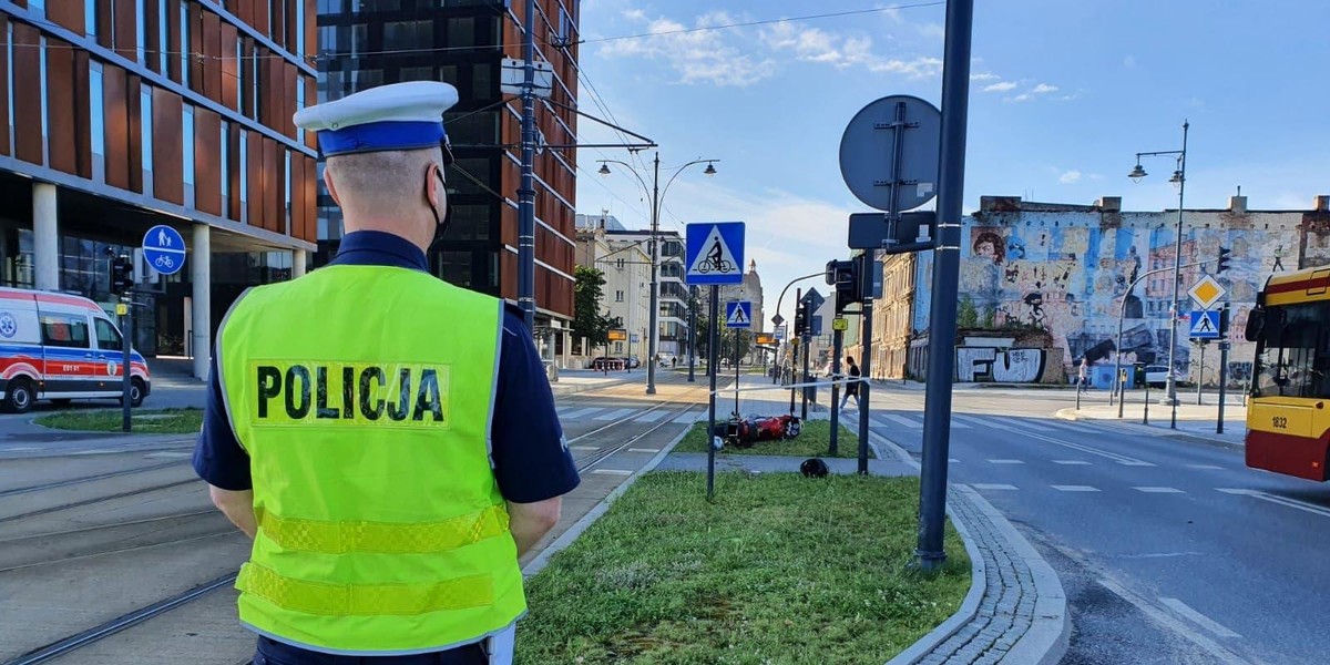 Tragiczny wypadek pijanego motocyklisty na Kilińskiego w Łodzi